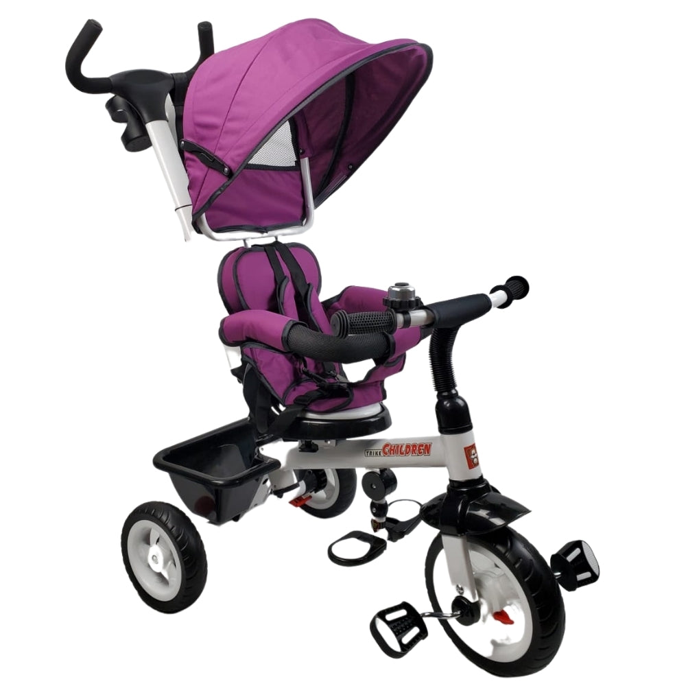 Purple tricycle store for toddlers