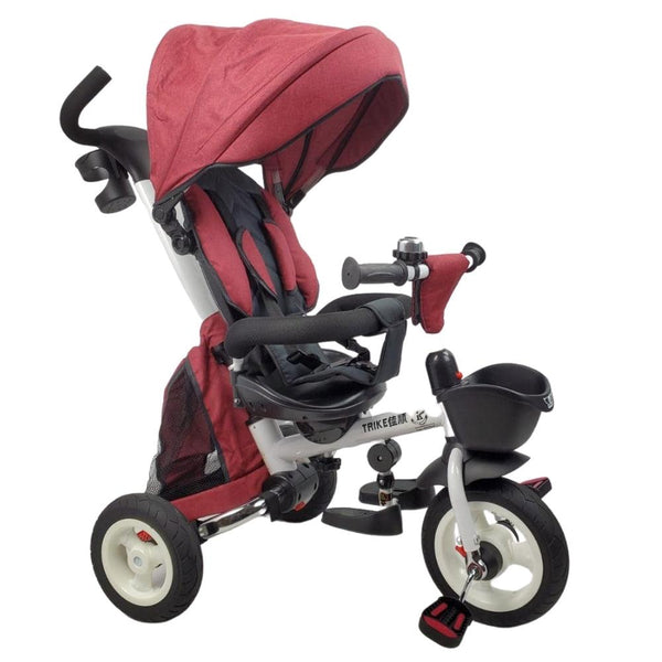 Deluxe Foldable Trike with Parent Control - Maroon - Aussie Baby