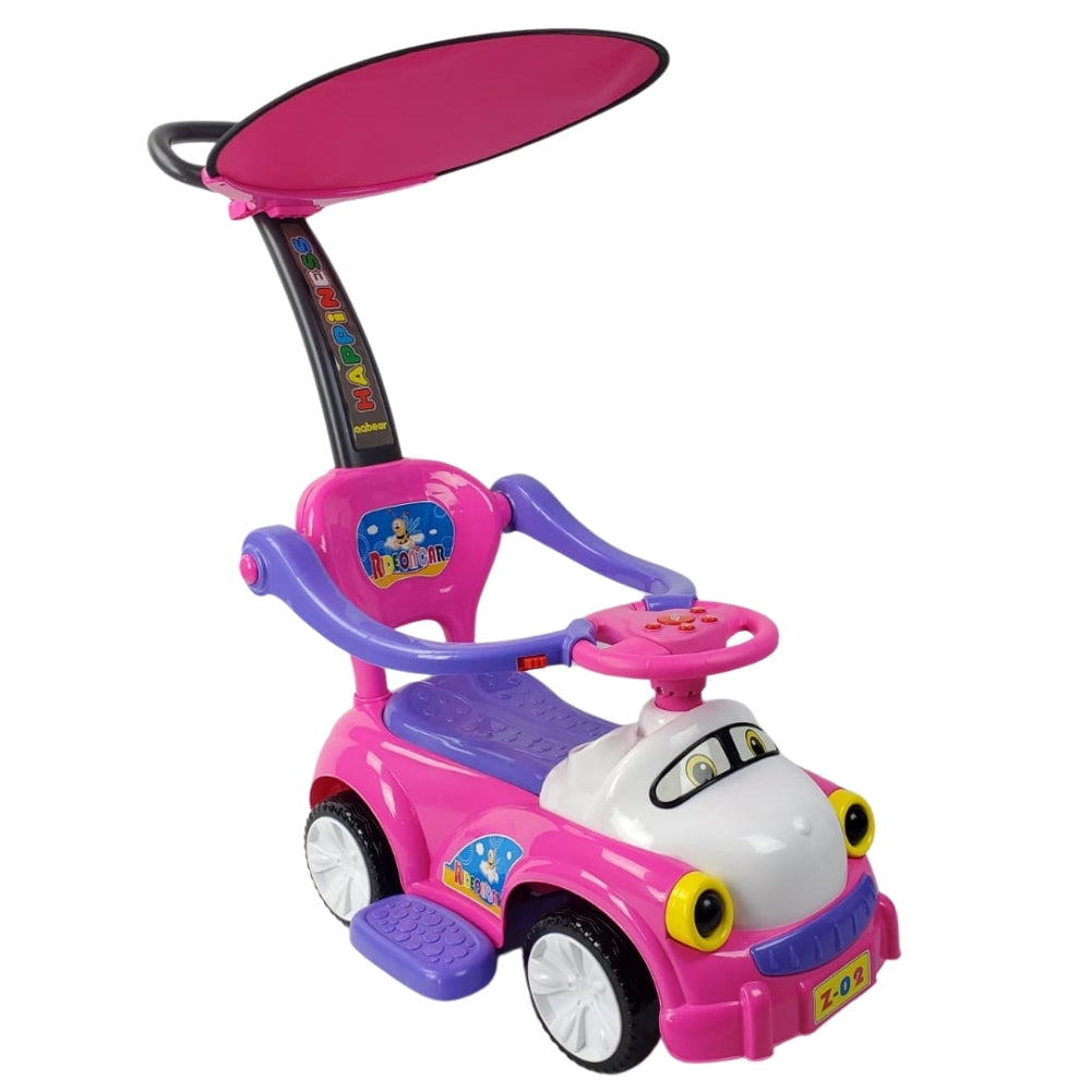 Elite Super Kids Ride-On Car with Parent Handle and Hood - Pink ...