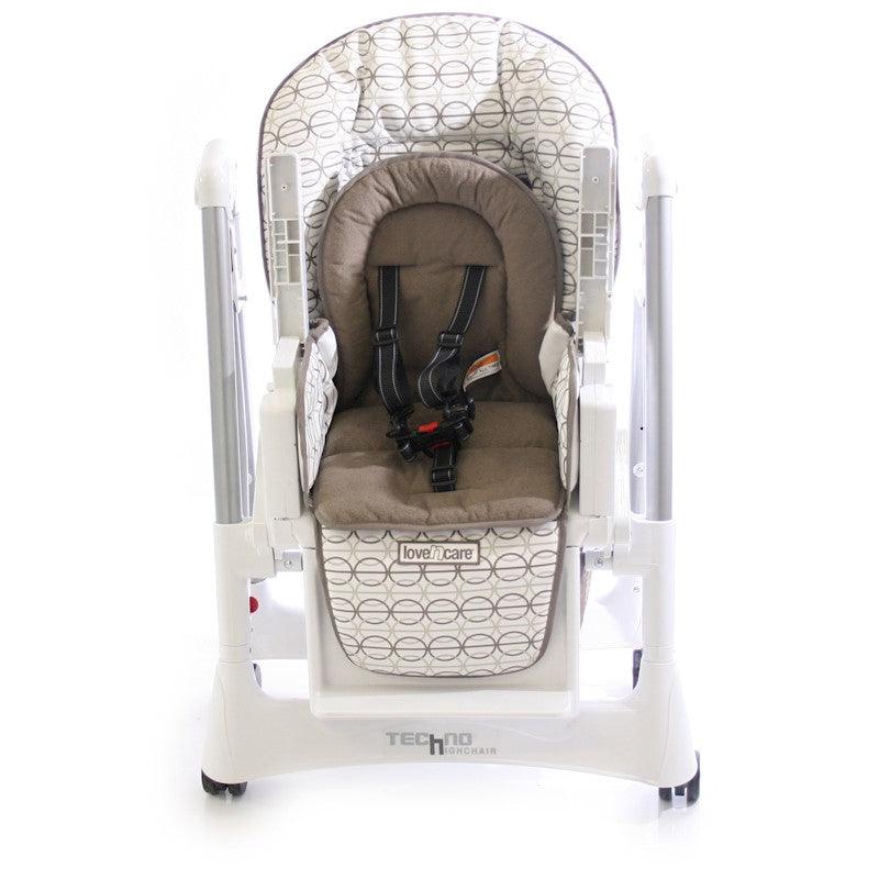 Love N Care Deluxe Techno High Chair Brindle Aussie Baby